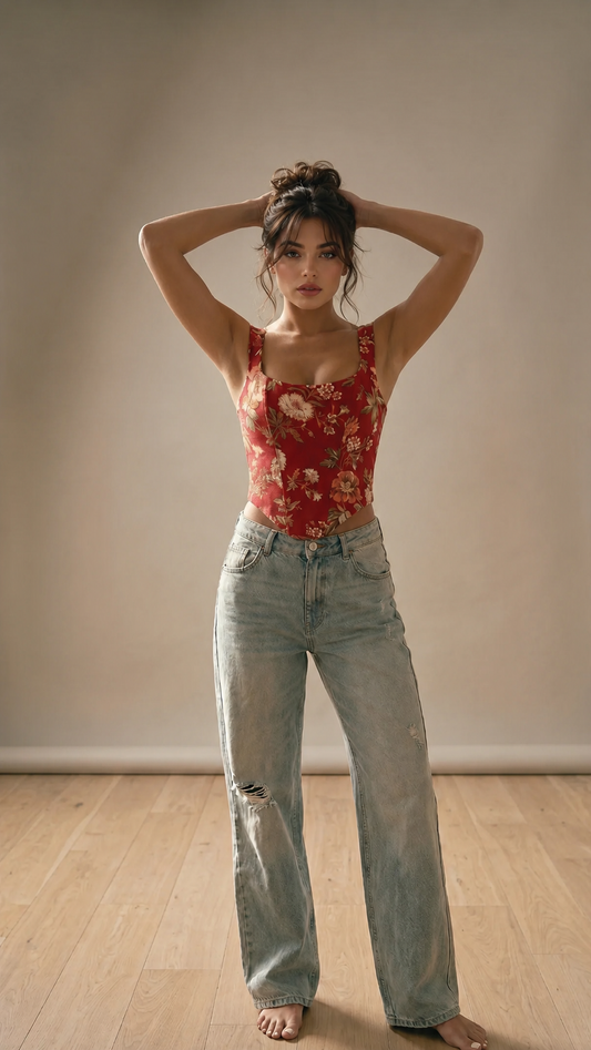 Crimson Garden Corset (New Arrival)